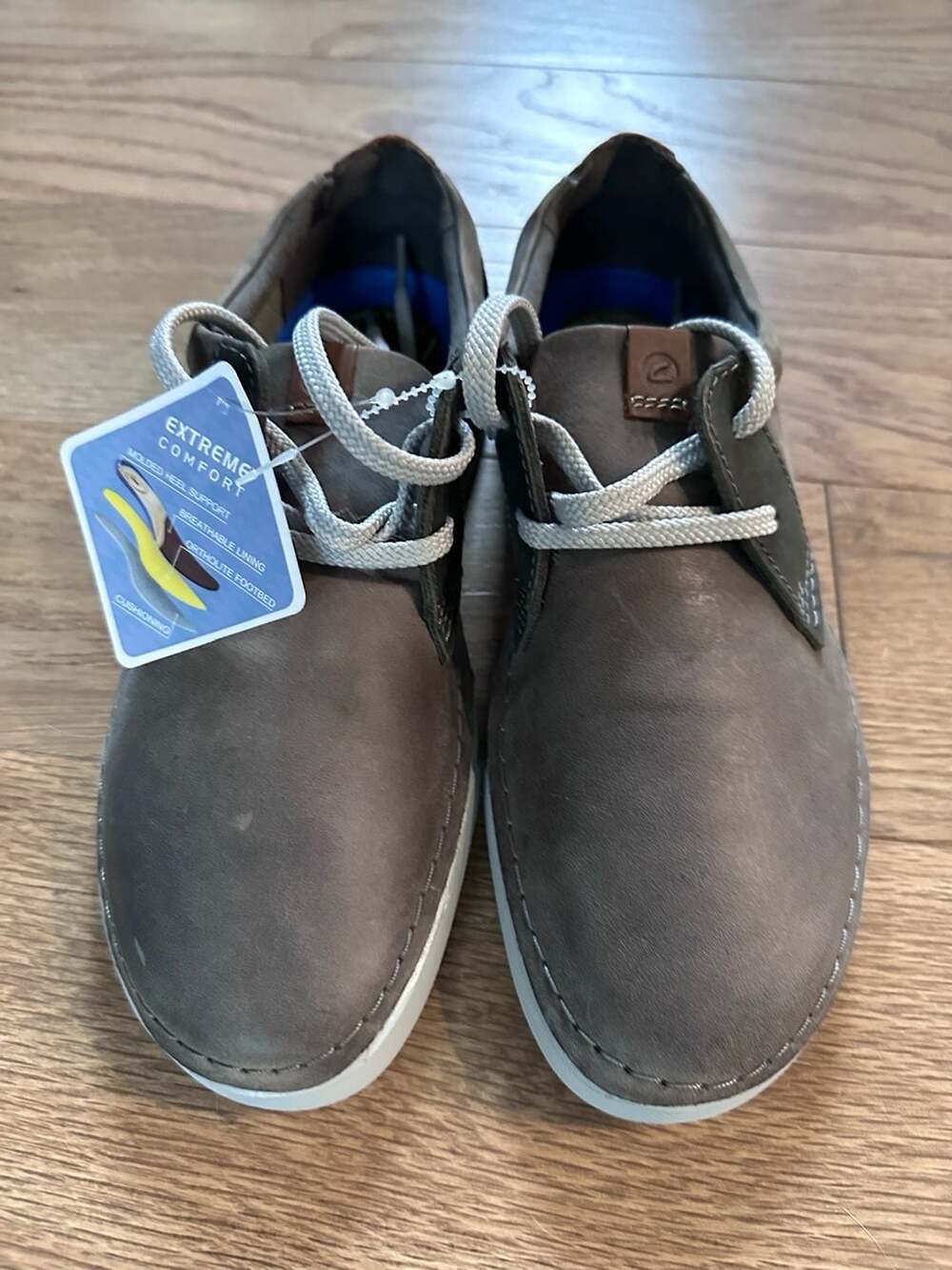 Clarks Gereld Low Casual Shoes Brown Leather Extreme Comfort